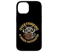 Penser trop et sous caféiné Amateur de café anxieux Coque pour iPhone 14