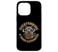 Penser trop et sous caféiné Amateur de café anxieux Coque pour iPhone 14 Pro Max