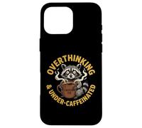 Penser trop et sous caféiné Amateur de café anxieux Coque pour iPhone 16 Pro Max