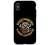 Penser trop et sous caféiné Amateur de café anxieux Coque pour iPhone X/XS
