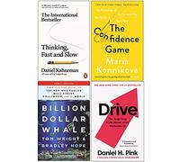 Penser vite et lentement, Le jeu de la confiance, Billion Dollar Whale, Drive Daniel H Pink 4 Books Collection Set