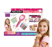 Penses de peinture corporelle - Dessin de peau sûre pour , kit de maquillage Featend Fing | Marqueurs de tatouage temporaires lavables, ensemble d'art avec pochoirs pour filles garçons garçons