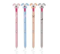 Penses en gel effacées, stylos à encre gel, plumes d'encre ergonomiques effacées | 4 x Popelerie portable portable, école de dessins animés fournis pour étude, mensonge, trame