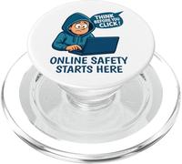 Pensez Avant de cliquer - Sensibilisation à la cybersécurité PopSockets PopGrip pour MagSafe