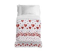 PENSIERI DELICATI Couvre-lit 170 x 280 cm, Drap Simple 100% Coton Pique, idéal comme Drap d'ameublement, Couverture de lit 1 Place, Fantaisie montgolfière Rouge, 100% fabriqué en Italie