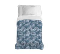 PENSIERI DELICATI Couvre-lit 170 x 280 cm, Drap Simple 100% Coton Pique, idéal comme Drap d'ameublement, Couverture de lit 1 Place, Fantaisie Tropical octanio, 100% fabriqué en Italie