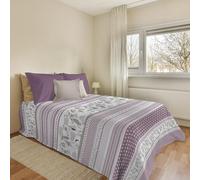 PENSIERI DELICATI Drap de lit 170 x 280 cm, Drap Simple 100% Coton Pique, idéal comme Drap d'ameublement, Couverture de lit 1 Place, Fantaisie BauBau Rose, 100% fabriqué en Italie