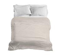 PENSIERI DELICATI Drap de lit Double 260 x 280 cm, Drap Simple 100% Coton Pique, idéal comme Drap d'ameublement, Couverture de lit 2 Places, Fantaisie Dublin Beige, 100% fabriqué en Italie