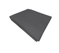 PENSIERI DELICATI Drap Housse 250 x 300 cm, Drap Dessus 2 Places en Couleur Unie 100% Coton, fabriqué en Italie, Couleur Anthracite