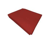PENSIERI DELICATI Drap Housse 250 x 300 cm, Drap Dessus 2 Places en Couleur Unie 100% Coton, fabriqué en Italie, Couleur Rouge