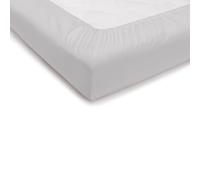 PENSIERI DELICATI Drap Simple 90 x 200 cm, Drap Housse 1 Place de Couleur Unie avec Coins +25 fabriqué en 100% Coton, fabriqué en Italie, Couleur Blanche