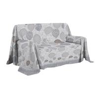 PENSIERI DELICATI Housse de canapé 180 x 290 cm, fabriquée en Italie, 100% Coton Pur, Motif Ballons Gris, idéal comme Drap d'ameublement, protège-canapé ou Couvre-lit d'été (1 Place)