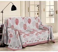 PENSIERI DELICATI Housse de canapé 180 x 290 cm, fabriquée en Italie, 100% Coton Pur, Motif Ballons Rouges, idéal comme Drap d'ameublement, protège-canapé ou Couvre-lit d'été (1 Place)