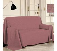 PENSIERI DELICATI Housse de canapé 360 x 290 cm, fabriquée en Italie, 100% Pur Coton recyclé, Couleur Rouge, idéale comme Housse de canapé, Couverture de Pique-Nique