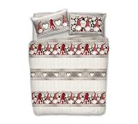 PENSIERI DELICATI Parure de lit 2 Places 100% Coton, avec Housse de Couette 250 x 200 cm et 2 taies d'oreiller 52 x 82 cm, fabriquée en Italie, Housse de Couette Lavable en Machine à 40 °, Motif