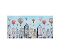 PENSIERI DELICATI Tapis 52 x 150 cm, fabriqué en Coton et PVC, fabriqué en Italie, Tapis Lavable en Machine à 40 °, Motif Voler