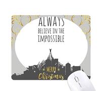 pensons impossible black blanc " la nuit de noël, tapis de souris en caoutchouc