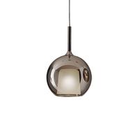 PENTA LIGHT lampe à suspension GLO (Large Ø 38 cm / Noir miroir - verre et métal)