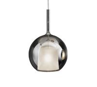 PENTA LIGHT lampe à suspension GLO MAXI (Ø 55 cm / Argent miroir - verre et métal)