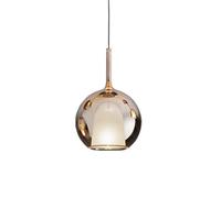 PENTA LIGHT lampe à suspension GLO (Medium Ø 25 cm / Or rose miroir - verre et métal)