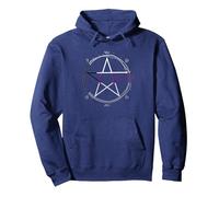 Pentacle de Demisexual - Pentacle de la Demisexuel - Wiccan - Païen Sweat à Capuche, Unisexe pour Adultes, Bleu Marine, M