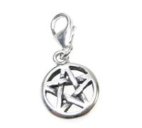 Pentacle sur clip petite breloque en argent sterling .925 x 1 Pentacles