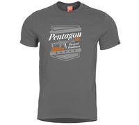 Pentagon Ageron A.C.R. T-Shirt Homme Militair Extérieur Trekking Coton Wolf Grey