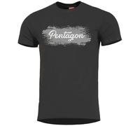 Pentagon Ageron Grunge T-Shirt Homme Trekking Randonnée Plein Air Coton Noir