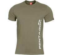 Pentagon Ageron T-Shirt Logo Vertical Sport Hommes Obligation Extérieure Olive