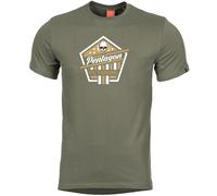 Pentagon Ageron Victorious T-Shirt Homme Coton Sport Gym Top Army Chasse Olive