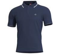 Pentagon Aniketos Polo T-Shirt Stripes Hommes Poids léger Respirant Navy Blue