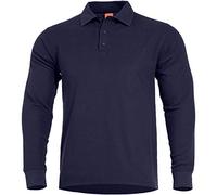 Pentagon Aniketos Polo de Manga Larga Camiseta Chasse Voyage Trekking Navy Blue