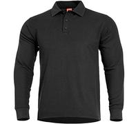 Pentagon Aniketos Polo de Manga Larga Camiseta Trekking Randonnée Voyage Noir