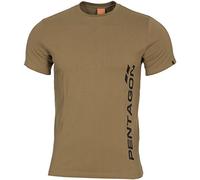 Pentagon T-shirt Ageron «Vertical» Homme – Logo vertical – Coyote Taille M