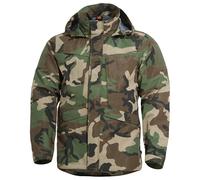 Pentagon Hurricane Shell Veste Hommes Encapuchonné Pêche Randonnée Woodland Camo