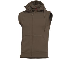Pentagon Thespis Sweater Gilet Hommes Sans Manches Capuche Couche Terra Brown