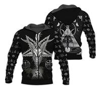 Pentagram 3D Print Hoodies Gothic Satan Sweatshirts Hommes Printemps Brand Hoodie Hip Hop Sweat à capuche Homme Hoody
