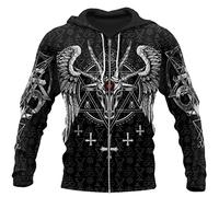 Pentagram 3D Print Hoodies Gothic Satan Sweatshirts Hommes Printemps Brand Hoodie Hip Hop Sweat à capuche Homme Hoody