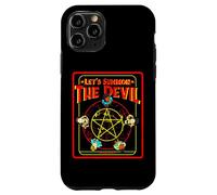 Pentagram Let's Summon The Devil, Humour Noir satanique rétro Coque pour iPhone 11 Pro