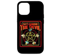 Pentagram Let's Summon The Devil, Humour Noir satanique rétro Coque pour iPhone 12/12 Pro
