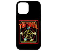 Pentagram Let's Summon The Devil, Humour Noir satanique rétro Coque pour iPhone 12 Pro Max