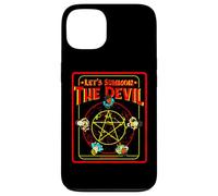Pentagram Let's Summon The Devil, Humour Noir satanique rétro Coque pour iPhone 13