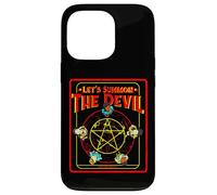 Pentagram Let's Summon The Devil, Humour Noir satanique rétro Coque pour iPhone 13 Pro
