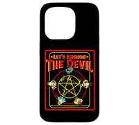 Pentagram Let's Summon The Devil, Humour Noir satanique rétro Coque pour iPhone 15 Pro