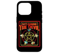 Pentagram Let's Summon The Devil, Humour Noir satanique rétro Coque pour iPhone 16 Pro