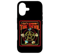 Pentagram Let's Summon The Devil, Humour Noir satanique rétro Coque pour iPhone 17