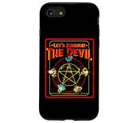 Pentagram Let's Summon The Devil, Humour Noir satanique rétro Coque pour iPhone SE (2020) / 7/8