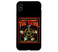 Pentagram Let's Summon The Devil, Humour Noir satanique rétro Coque pour iPhone XS Max