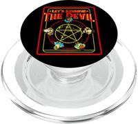Pentagram Let's Summon The Devil, Humour Noir satanique rétro PopSockets PopGrip pour MagSafe