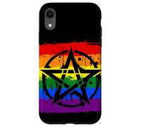 Pentagramme Arc-en-Ciel Goth LGBTQ Drapeau Pentacle Gay Pride Coque pour iPhone XR